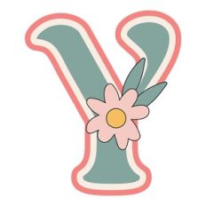Daisy Shaker Monogram Letter y