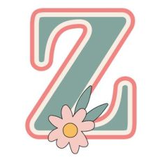 Daisy Shaker Monogram Letter z