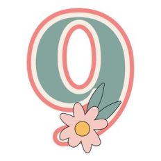 Daisy Shaker Monogram Number 9