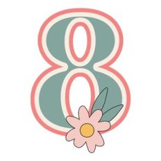 Daisy Shaker Monogram Number 8