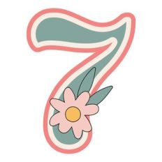 Daisy Shaker Monogram Number 7