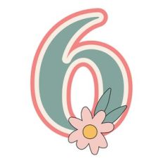 Daisy Shaker Monogram Number 6