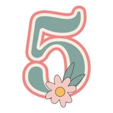 Daisy Shaker Monogram Number 5