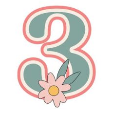 Daisy Shaker Monogram Number 3