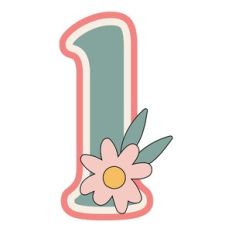Daisy Shaker Monogram Number 1