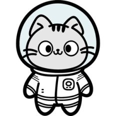 cute astronaut cat