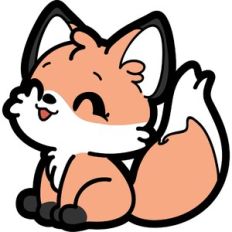 cute happy fox