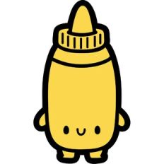 chibi mustard bottle