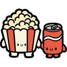 cute pop corn and cola