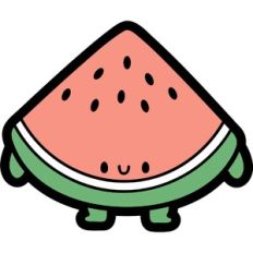 cute watermelon slice