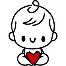 baby with heart