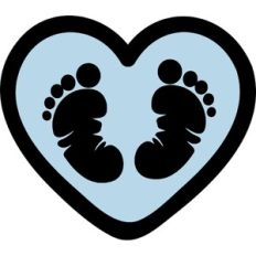 baby feet in heart