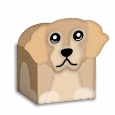 golden retriever dog box