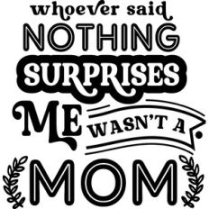 Whoever Sad Nothing Surprises Me Wasn't A Mom
