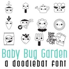 Baby Bug Garden Doodlebat Font