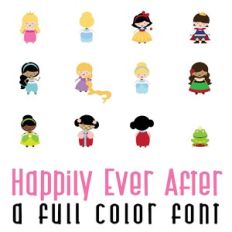 Happily Ever After Full Color Font