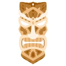 Tribal Tiki Mask 3D Layered Wall Art