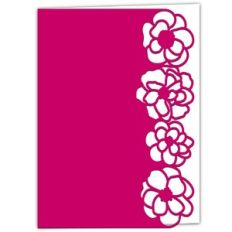 Camellia Flower Lace Edged Card