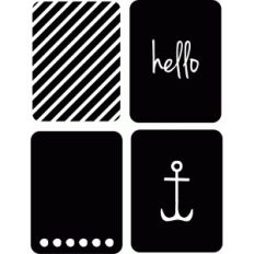 3x4 journaling card hello collection