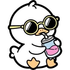 cool duck drinking