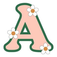 Daisy Monogram Shaker Letter a