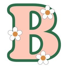 Daisy Monogram Shaker Letter b