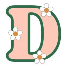 Daisy Monogram Shaker Letter d