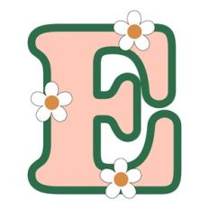 Daisy Monogram Shaker Letter e