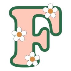 Daisy Monogram Shaker Letter f