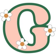 Daisy Monogram Shaker Letter g