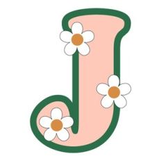 Daisy Monogram Shaker Letter j