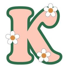 Daisy Monogram Shaker Letter k