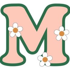 Daisy Monogram Shaker Letter m