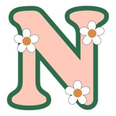 Daisy Monogram Shaker Letter n