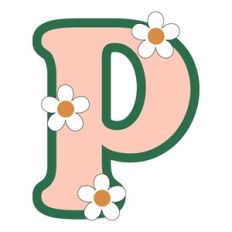 Daisy Monogram Shaker Letter p