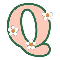 Daisy Monogram Shaker Letter q