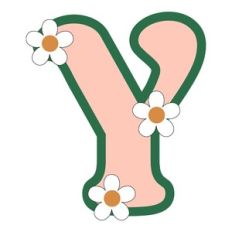 Daisy Monogram Shaker Letter y