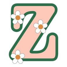 Daisy Monogram Shaker Letter z