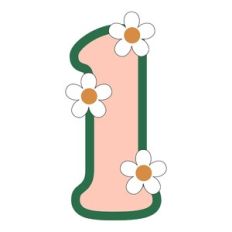 Daisy Monogram Shaker Number 1