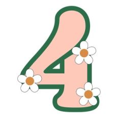 Daisy Monogram Shaker Number 4