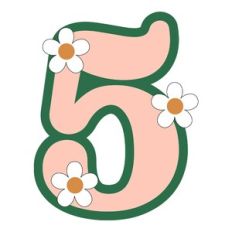 Daisy Monogram Shaker Number 5