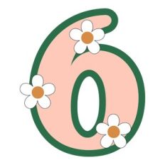 Daisy Monogram Shaker Number 6
