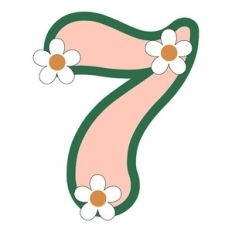 Daisy Monogram Shaker Number 7