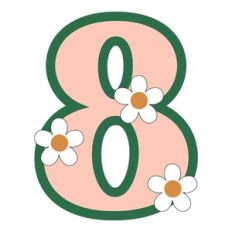 Daisy Monogram Shaker Number 8