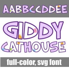 Giddy Cathouse Color Font