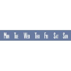 days of the week bar