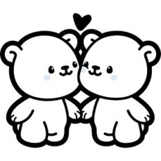 cute bears in love