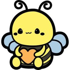 cute bee with heart