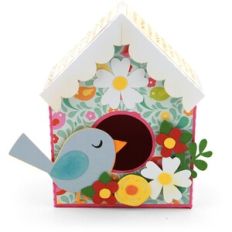 3D Birdhouse With Flowers