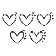 Mother and children hearts